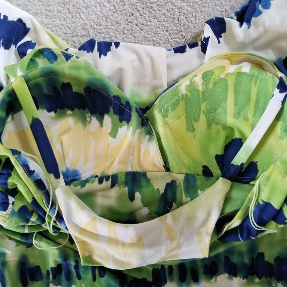 Dressbarn Racerback TieDye Midi Maxi Tank Dress Skinny Strap - Great Color Combo - Picture 11 of 15